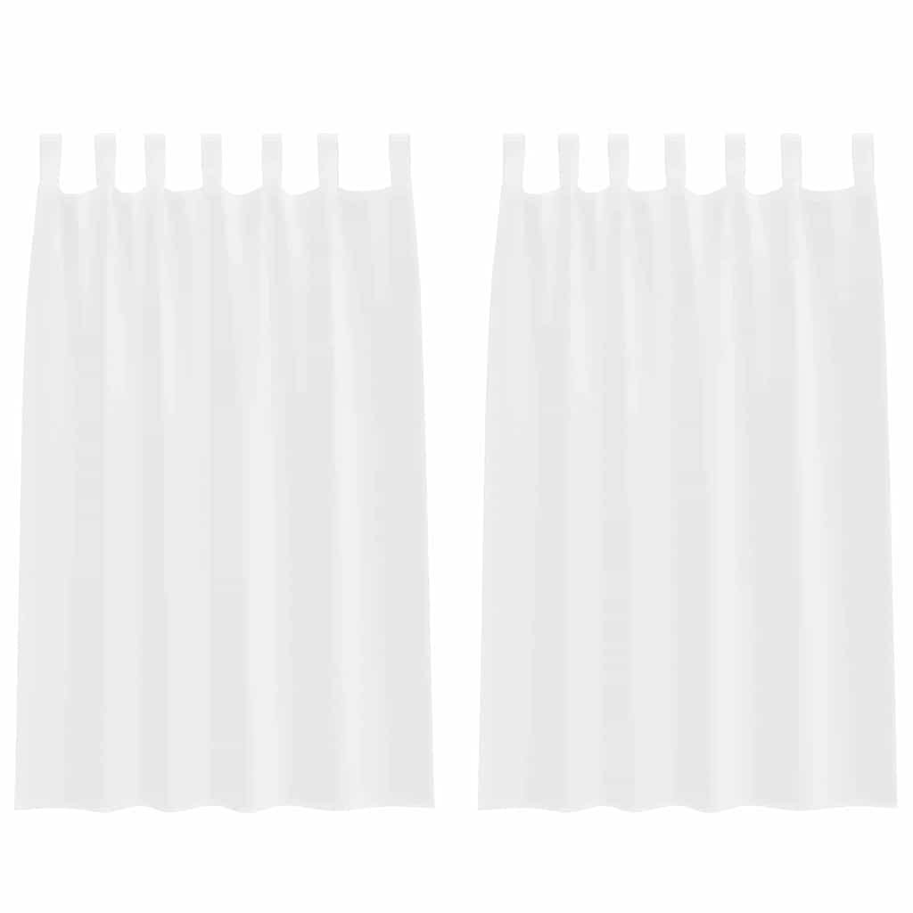 Voile Curtain with Curtains 2 pcs White 140x175cm Polyester